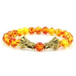 Buddha Stones White Turquoise Lava Rock Dragon Blessing Beaded Bracelet Bracelet BS 13
