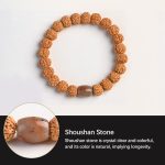 Buddha Stones Tibet Rudraksha Bodhi Seed Wealth Auspiciousness Bracelet Bracelet BS 18