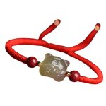 Jade Cinnabar Lucky Tiger String Bracelet