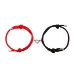 2Pcs Love Magnetic Couple String Strength Bracelet Bracelet BS Red&Black