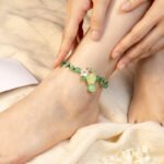 Buddha Stones Financial Success Jade Braided Weave Prosperity Abundance Anklet Anklet BS 2