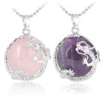 Buddha Stones Chinese Dragon Natural Quartz Crystal Healing Energy Necklace Pendant Necklaces & Pendants BS main