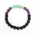 Buddha Stones 108 Mala Beads Amethyst Green Aventurine Lotus Meditation Bracelet Mala Bracelet BS 3