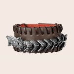Buddha Stones Dragon Leather Protection Weave Bracelet Bracelet BS 2