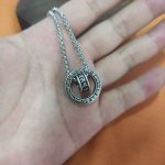 Buddha Stones Tibetan Om Mani Padme Hum Carved Peace Purity Chain Necklace Pendant Necklaces & Pendants BS 14