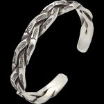 Buddha Stones Koi Fish Twisted Design Luck Wealth Cuff Bracelet Bangle Bracelet Bangle BS 8