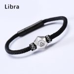Buddha Stones 999 Sterling Silver 12 Constellations of the Zodiac Protection Handmade String Bracelet Bracelet BS Libra 19CM