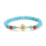 Buddha Stones Turquoise Bead Protection Balance Bracelet Bracelet BS Turquoise(Purification♥Protection)