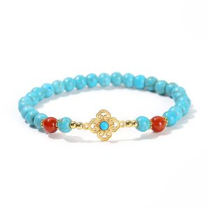 Buddha Stones Turquoise Bead Protection Balance Bracelet Bracelet BS Turquoise(Purification♥Protection)