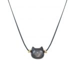 Buddha Stones Gold Sheen Obsidian Silver Sheen Obsidian Lovely Paw Lucky Cat Protection Bracelet Bracelet BS 41