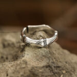 Buddha Stones Simple Bamboo Design Copper Luck Wealth Adjustable Ring Ring BS 5