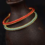 Buddha Stones Two-Color Rope Handcrafted Eight Thread Peace Knot Bracelet Bracelet BS main