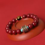 Buddha Stones 925 Sterling Silver Chinese Zodiac Natal Buddha Cinnabar Om Mani Padme Hum Calm Bracelet Bracelet BS 13