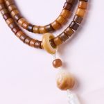 Buddha Stones 108 Mala Beads Bodhi Seed Buddha Hand Lotus Engraved Harmony Bracelet Mala Bracelet BS 3
