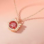 Buddha Stones 925 Sterling Silver Year Of The Dragon Luck Red Zircon Necklace Pendant Bracelet Earrings Ring (Extra 30% Off | USE CODE: FS30) Necklaces & Pendants BS 3