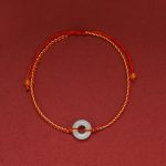 Buddha Stones Round Peace Buckle Jade Luck Abundance Braided Bracelet Anklet Bracelet BS 2