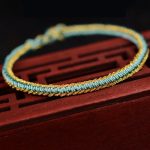 Buddha Stones Two-Color Rope Handcrafted Eight Thread Peace Knot Bracelet Bracelet BS 5
