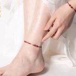 Buddha Stones Cinnabar Blessing Red String 14K Gold Infinity Symbol Bracelet Anklet Bracelet Anklet BS 3