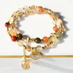 Buddha Stones Colorful Rutilated Quartz Double Wrap Spiritual Growth Bead Bracelet Bracelet BS 3