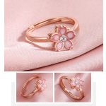 Buddha Stones 925 Sterling Silver Cherry Blossom Blessing Chain Bracelet Rotatable Ring Bracelet BS 17