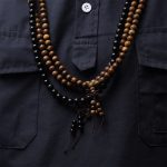 Buddha Stones 108 Mala Beads Bracelet Prayer Meditation Sandalwood Elastic Bracelet BS 4