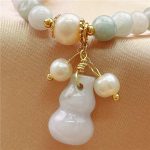Buddha Stones Jade Gourd Blessing Protection Charm Bracelet Bracelet BS 4