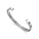 Buddha Stones Inspirational Bracelets Personalized Gift for Her Him Engraved Mantra Cuff Bangle Crown Jewelry Bracelet BS main