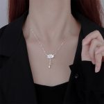 Buddha Stones 999 Sterling Silver Lotus Flower Pod Carved Enlightenment Necklace Pendant Necklaces & Pendants BS 8