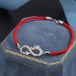 Buddha Stones Year Of The Dragon 999 Sterling Silver Endless Knot Luck Protection Bracelet Bracelet BS 2