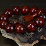 Buddha Stones Tibetan Small Leaf Red Sandalwood Relaxation Bracelet Bracelet BS 2