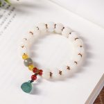 Buddha Stones Natural Bodhi Seed Red Agate Bodhi Calm Harmony Engraved Pumpkin Bead Lotus Bracelet Bracelet BS 12