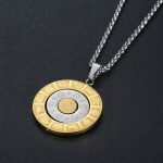 Buddha Stones Chinese Zodiac Nine Palaces Eight Diagrams Bagua Amulet Harmony Necklace Rotatable Pendant Necklaces & Pendants BS 4