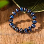 Buddha Stones Tibetan Classic Liuli Glass Bead Luck Wealth Bracelet (Extra 30% Off | USE CODE: FS30) Bracelet BS Blue 14mm