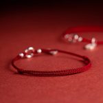 Buddha Stones 925 Sterling Silver Lucky Fortune Peace Joy Lotus Peace Buckle Red String Bracelet Bracelet BS 13