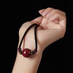Buddha Stones Cinnabar Bead Blessing String Necklace Pendant Necklaces & Pendants BS 1