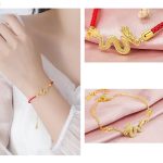 Buddha Stones 925 Sterling Silver Year Of The Dragon Auspicious Golden Dragon Luck Red Rope Chain Bracelet (Extra 30% Off | USE CODE: FS30) Bracelet BS 16