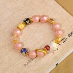 Buddha Stones Tibetan Incense Ash Liuli Glass Bead Luck Protection Nine-Tailed Fox Bracelet Bracelet BS 2
