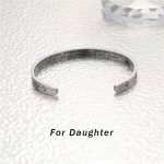 Buddha Stones Inspirational Bracelets Personalized Gift for Her Him Engraved Mantra Cuff Bangle Crown Jewelry Bracelet BS For daughter
