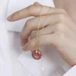Buddha Stones 925 Sterling Silver Strawberry Quartz Healing Positive Necklace Necklaces & Pendants BS 6