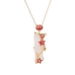 Buddha Stones White Jade Bamboo Lotus Flowers Luck Protection Necklace Pendant Necklaces & Pendants BS 4