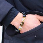 Buddha Stones Chinese Zodiac Feng Shui Obsidian Five-Element Wealth Porsperity Bracelet Bracelet BS 12