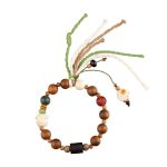 Buddha Stones Lightning Strike Wood Bodhi Seed Cat Paw Claw Auspiciousness Protection Tassel Bracelet Bracelet BS 10
