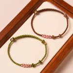 Buddha Stones Handmade Peach Blossom Protection Braided Rope Bracelet Bracelet BS 21