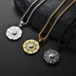 Buddha Stones Bagua Yin Yang Titanium Steel Balance Necklace Pendant Necklaces & Pendants BS 1