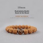 Buddhastoneshop Tibet Rudraksha Bodhi Seed Dzi Bead Amber Turquoise Wealth Bracelet