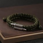 Buddha Stones 925 Sterling Silver Bullet Design Braided Rope Bracelet Bracelet BS 3