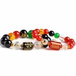 Buddha Stones Chinese Zodiac Feng Shui Obsidian Five-Element Wealth Porsperity Bracelet Bracelet BS 3