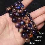Buddha Stones Natural Purple Tiger Eye Protection Strength Bracelet Bracelet BS 9