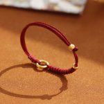 Buddha Stones Alloy Peace Buckle Luck Red String Bracelet Bracelet BS 1