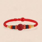 Buddha Stones Year of the Dragon 925 Sterling Silver Chinese Zodiac Cinnabar Auspicious Matches Blessing Bracelet (Extra 30% Off | USE CODE: FS30) Bracelet BS 13
